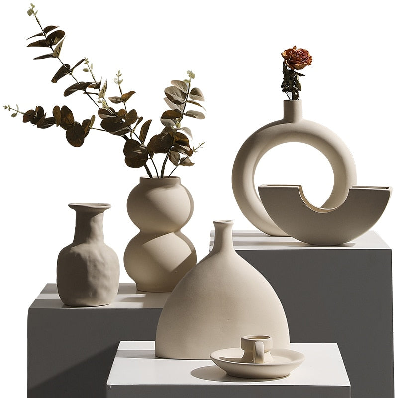 Modern Contemporary Style Ceramic Vases
