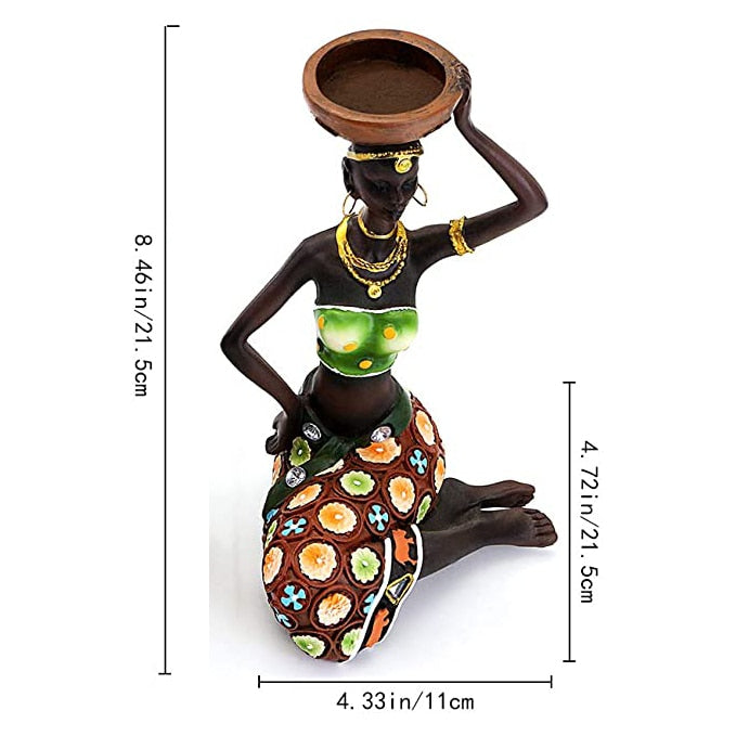 African Women Tea Light Candle Holders