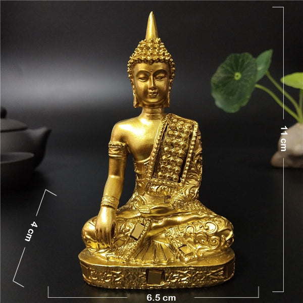 Buddhist Bronze Resin Meditation Statue