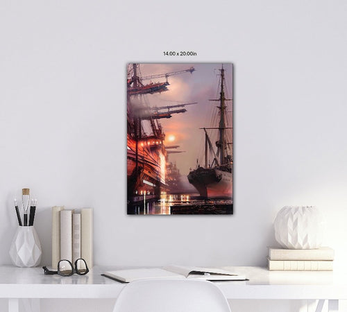 Misty Harbor - Artwork by Laura Ramirez