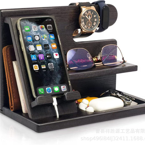 Pine Wood Desk Organizer