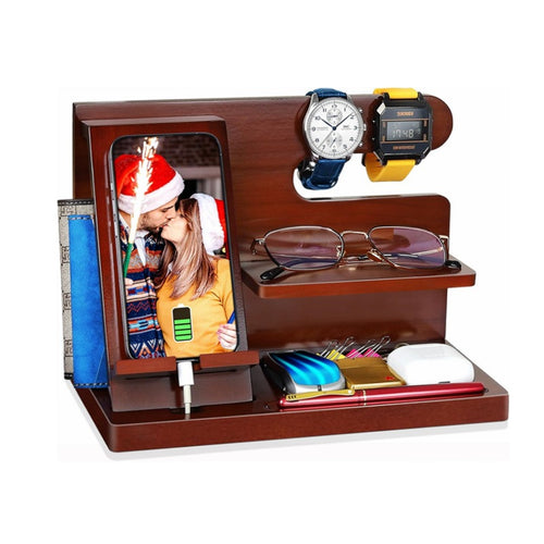 Pine Wood Desk Organizer