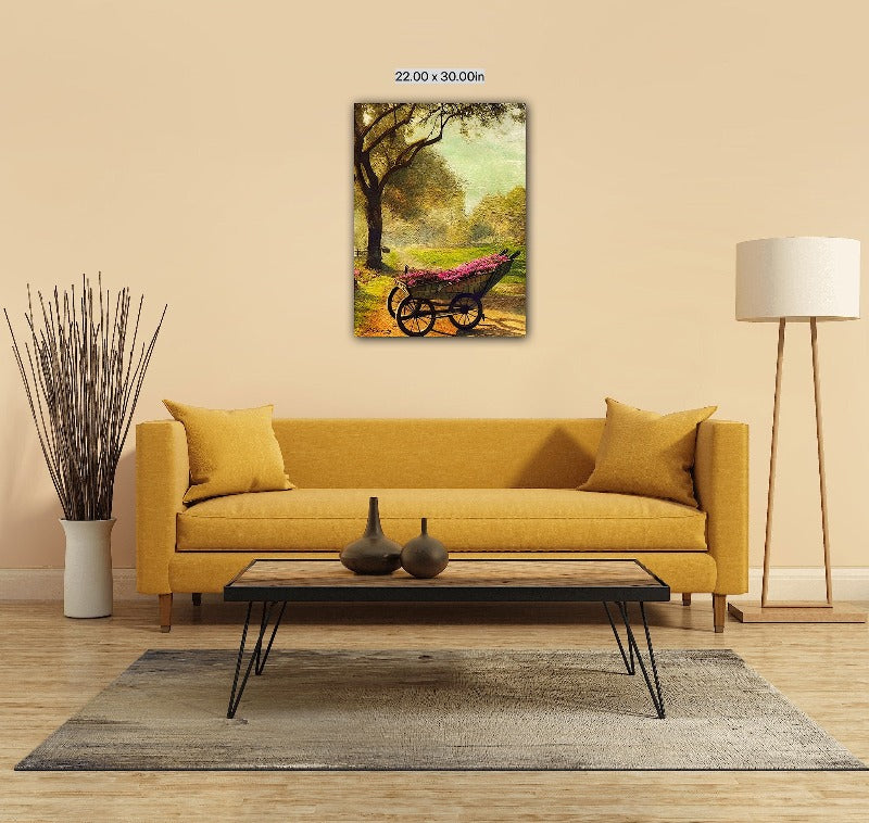 Flowers in the Road - Artwork by Laura Ramirez