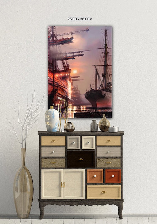 Misty Harbor - Artwork by Laura Ramirez