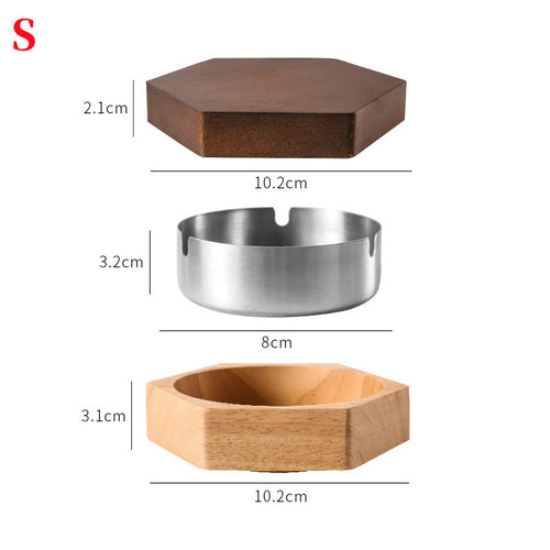 Wooden Ashtray with Lid