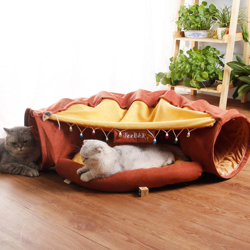 Foldable Cat Tunnel Bed