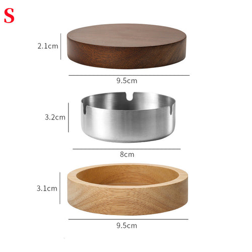 Wooden Ashtray with Lid