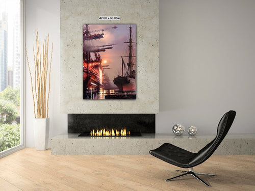Misty Harbor - Artwork by Laura Ramirez