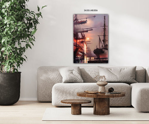 Misty Harbor - Artwork by Laura Ramirez