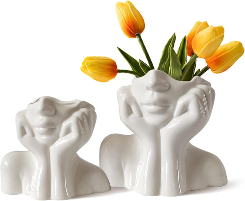 Ceramic Face Vases