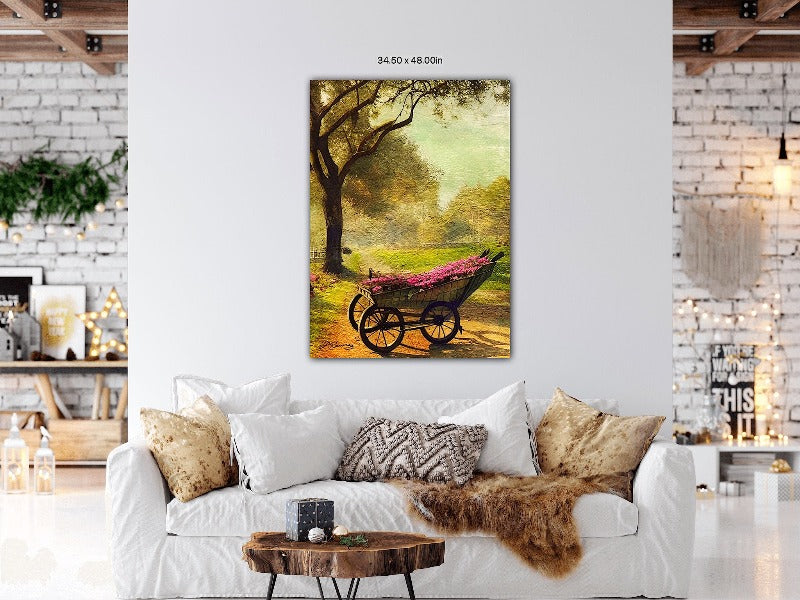 Flowers in the Road - Artwork by Laura Ramirez