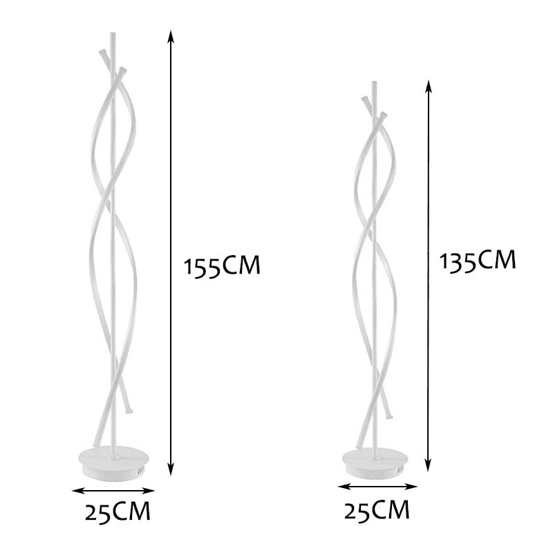 Vertical Spiral LED Floor Lamp