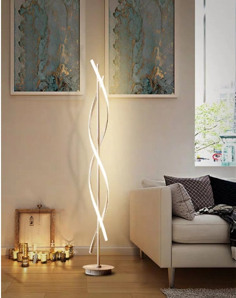 Vertical Spiral LED Floor Lamp