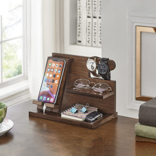 Pine Wood Desk Organizer