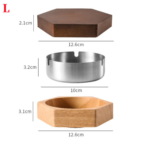 Wooden Ashtray with Lid