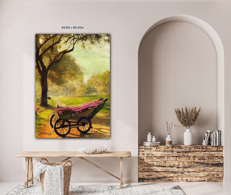 Flowers in the Road - Artwork by Laura Ramirez