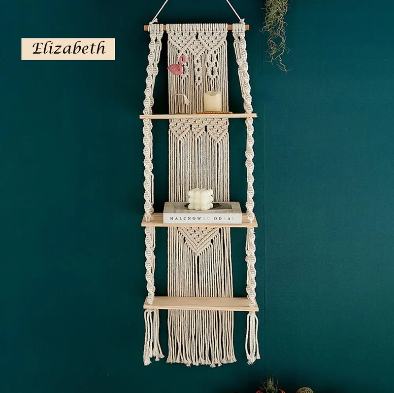 Hand Woven Wooden Shelves