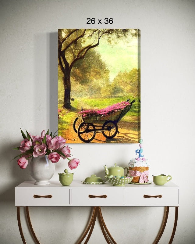 Flowers in the Road - Artwork by Laura Ramirez