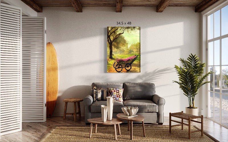 Flowers in the Road - Artwork by Laura Ramirez