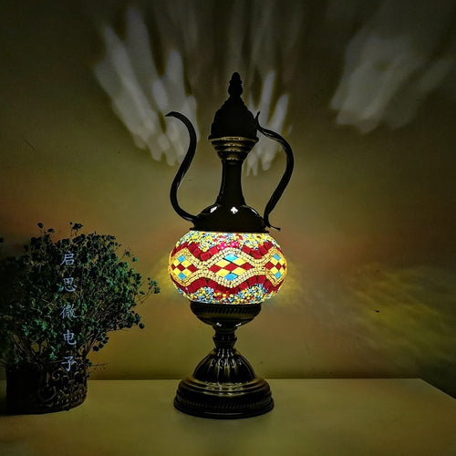 Mediterranean Style Art Deco Turkish Mosaic Table Lamp