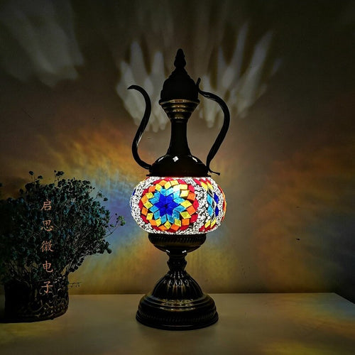 Mediterranean Style Art Deco Turkish Mosaic Table Lamp