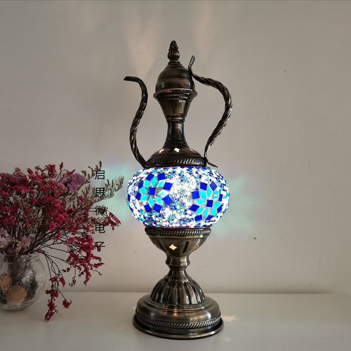 Mediterranean Style Art Deco Turkish Mosaic Table Lamp