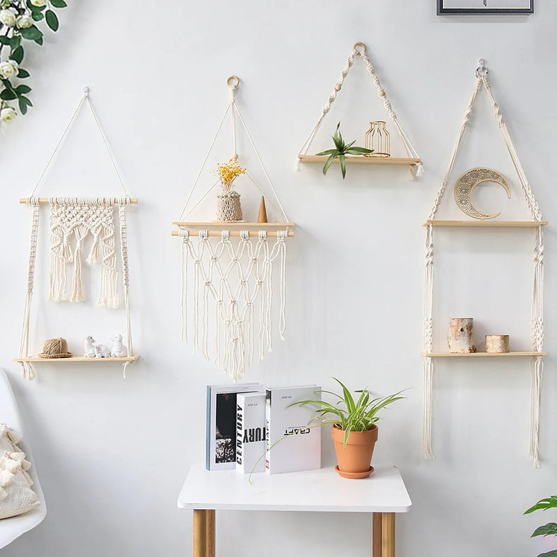 Hanging Wooden Shelves