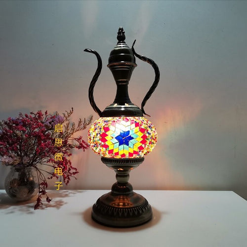 Mediterranean Style Art Deco Turkish Mosaic Table Lamp