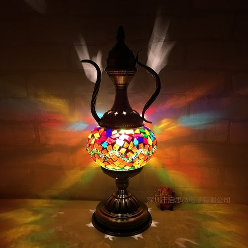 Mediterranean Style Art Deco Turkish Mosaic Table Lamp