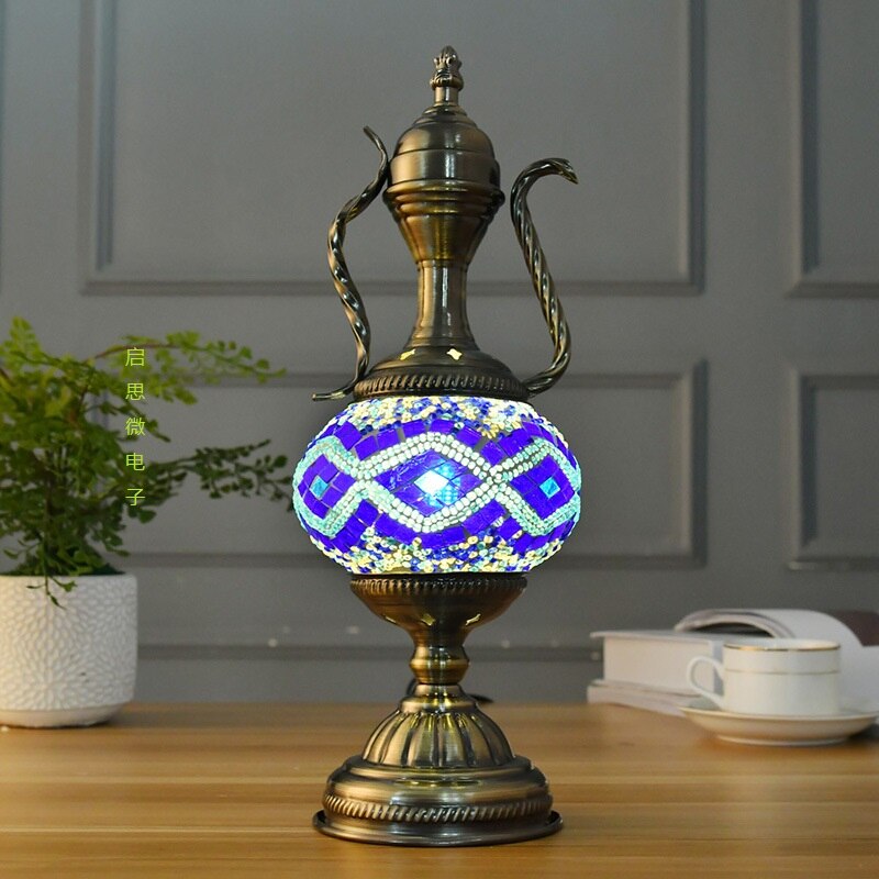 Mediterranean Style Art Deco Turkish Mosaic Table Lamp