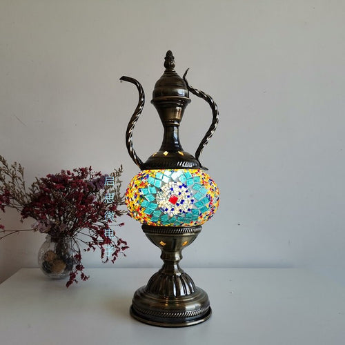 Mediterranean Style Art Deco Turkish Mosaic Table Lamp