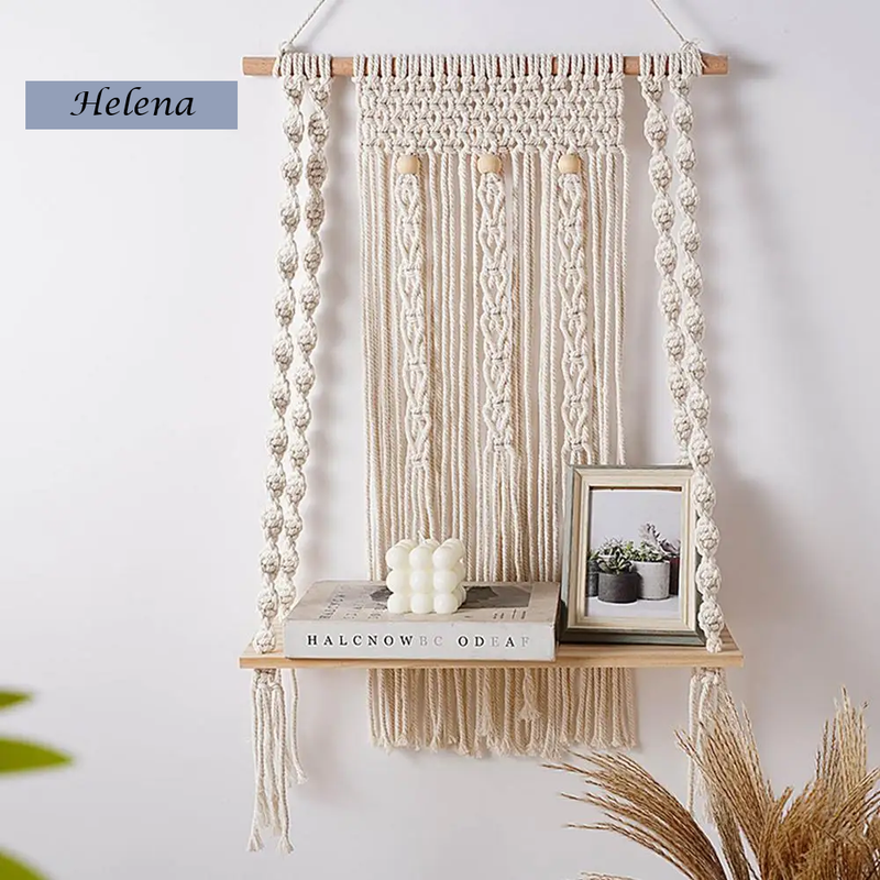 Hand Woven Wooden Shelves