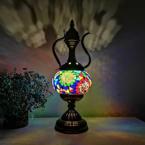 Mediterranean Style Art Deco Turkish Mosaic Table Lamp