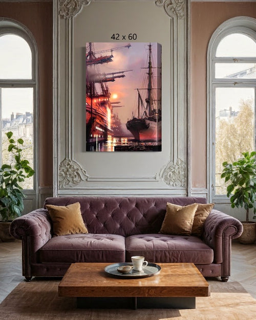 Misty Harbor - Artwork by Laura Ramirez