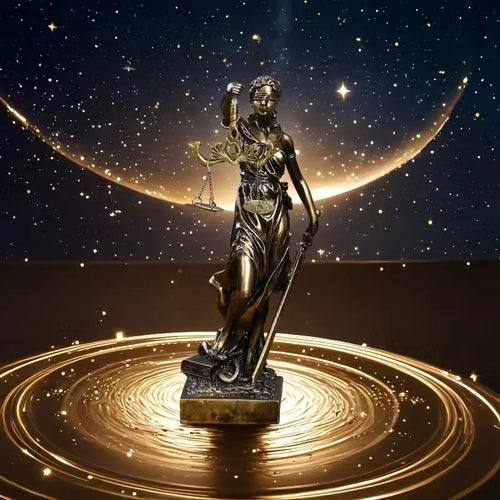 Justice Goddess Desk Statue