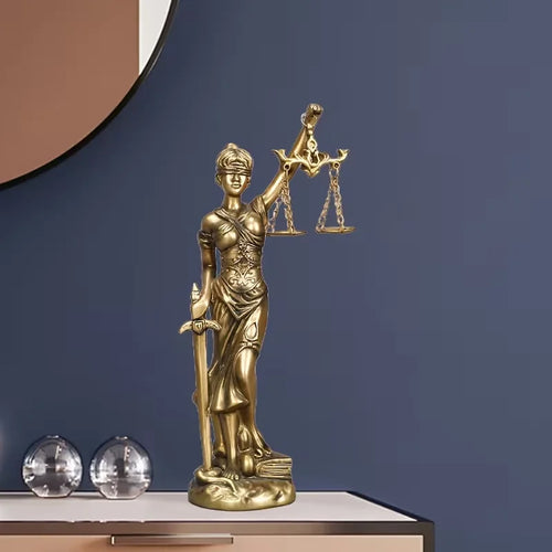 Justice Goddess Desk Statue