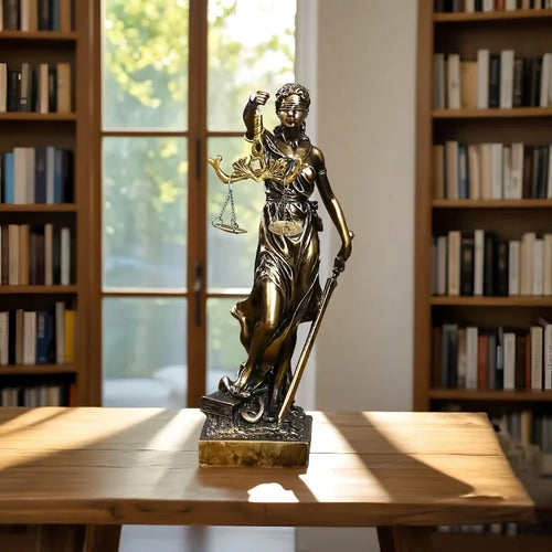 Justice Goddess Desk Statue