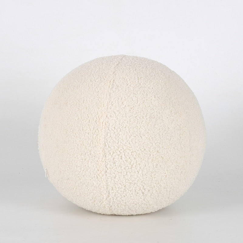 Round Wool Contemporary Couch Cushions