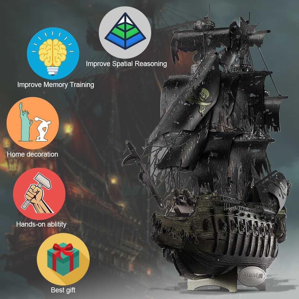 The Flying Dutchman Metal Building 3d Puzzle Boat Model