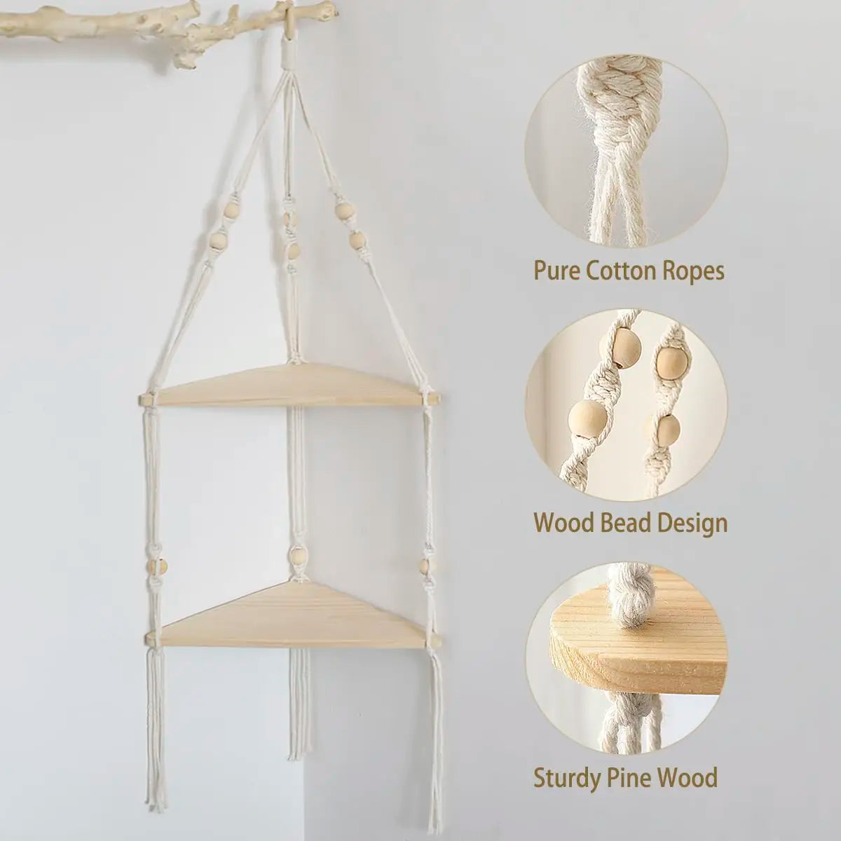 Hanging Wooden Shelves