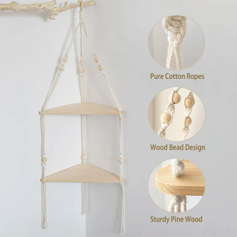 Hanging Wooden Shelves