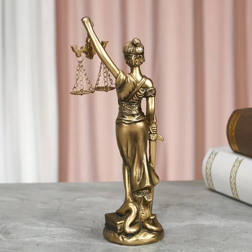 Justice Goddess Desk Statue