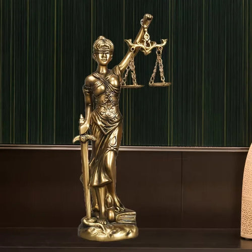 Justice Goddess Desk Statue