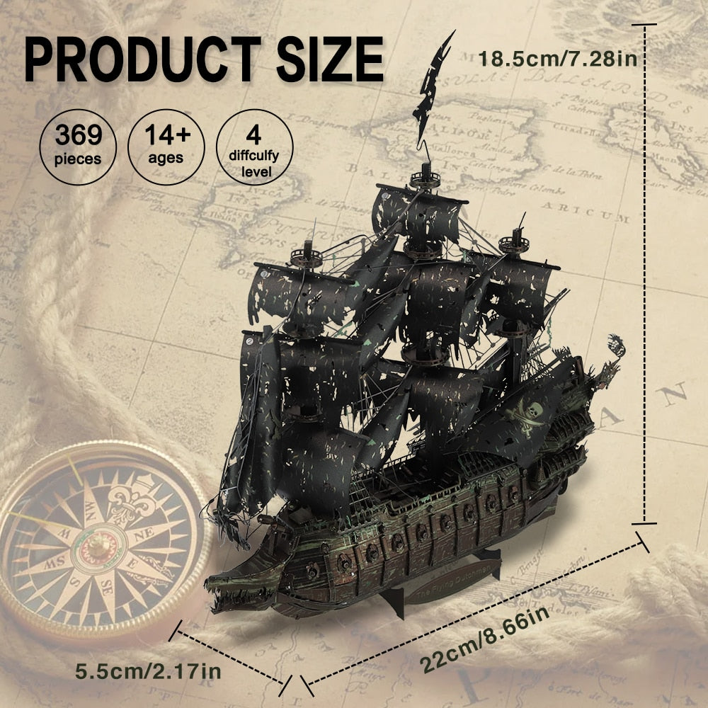 The Flying Dutchman Metal Building 3d Puzzle Boat Model