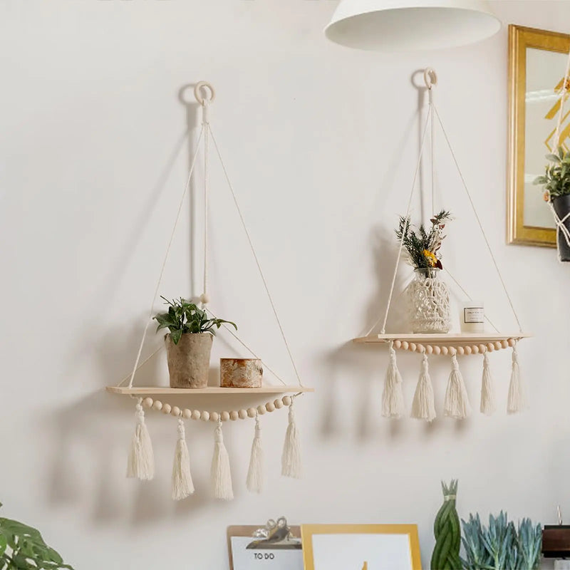 Hanging Wooden Shelves