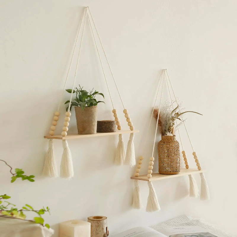 Hanging Wooden Shelves