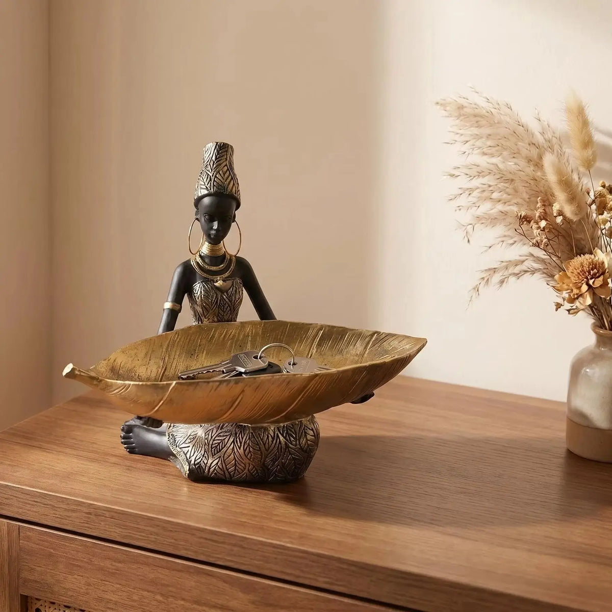 African Golden Leaf Key Dish
