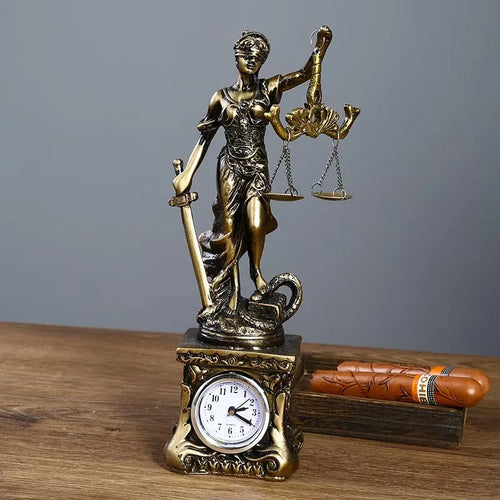 Justice Goddess Desk Statue