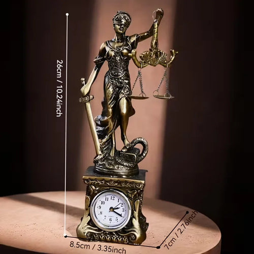 Justice Goddess Desk Statue
