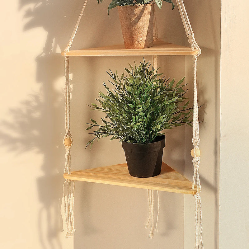 Hanging Wooden Shelves